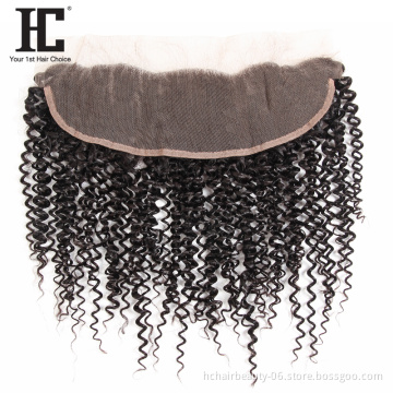 China Suppliers Natural Color Medium Brown Lace Kinky Curly Human Hair Best Selling Products 13X4 Frontal Brazilian Hairs